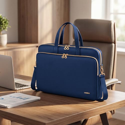 Laptop Case Bag Women Men Computer Sleeve Compatible with MacBook/Dell/HP/Acer/ASUS, Waterproof Shoulder Carrying Briefcase, Blue, 14-14.5 Inch - color: Blue, size: 14 inch