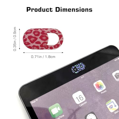 Leopard Print Webcam Cover Slide, Stylish Camera Privacy Blocker for Laptops, Phones & Tablets, Ultra-Thin Multi-Color Webcam Protection Stickers(10PCS,Mutilcolor) ﻿