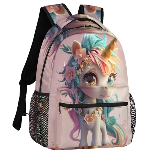 Unicorn Backpack for Women Men Shoulder Computer Laptop Adults Backpack Cute Sports Hiking Gym Workout Travel Casual Daypack - color: Multicolor 10