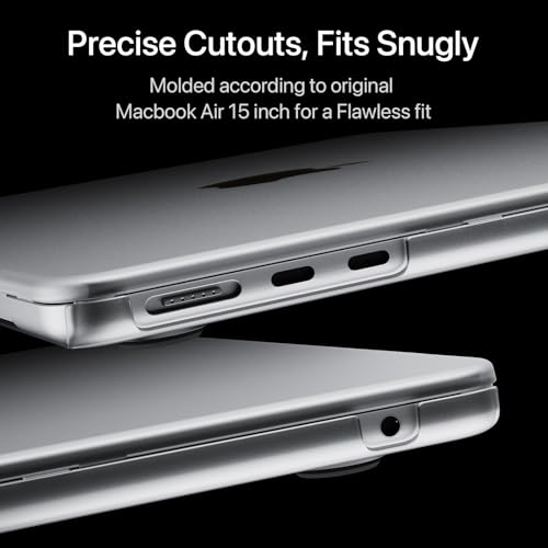 Soonjet for MacBook Air 15 inch Case M5 M4 M3 M2 2026-2023 Laptop Cover | Invisible Armor, Clear Matte, Protective Hard Shell, Ultra Thin, Anti Fingerprint & Crack, Scratch Resistant, Close Seamless - color: Matte Clear