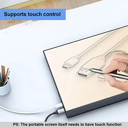 HDMI to USB C Adapter Cable 6.6ft 4K@60Hz with USB Power Adapter,HDMI Male to Type C Male Converter Support Touch for New MacBook Pro,Mac Air,Nreal Air VR - style: HDMI to UUSB C