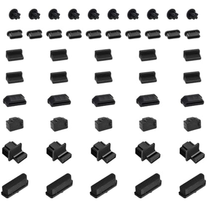 50PCS Silicone Anti Dust Plugs Cover Kit for Computer Laptops Rj45 USB C/A Ethernet Hub HDMI DP Headphones Audio Devices Electronics Ports - size: 7Sizes