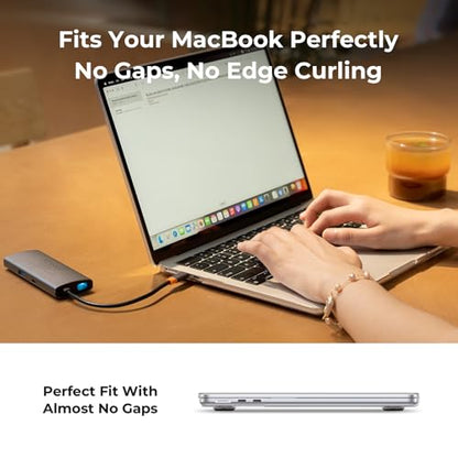 EooCoo Compatible with MacBook Air 13 inch Case M5 2026-2022 M4 M3 M2 A3449 A3240 A3113 A2681, Fit Like a Glove, Scratch Resistant Protective Hard Shell Cover for Mac Air 13.6", Crystal Clear - color: Crystal Clear, size: MacBook Air 13.6 inch