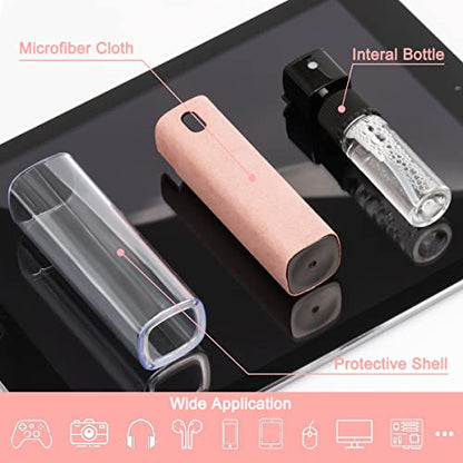 walrfid Touchscreen Screen Cleaner Spray for Phone Laptop TV - Pink | Car Touch Screen Cleaner Kit with Microfiber Cloth for Tablet, PC, Computer Monitor, LCD, Eyeglasses - color: Light Pink