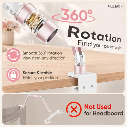 Portable Monitor Stand up to 18.5", iPad Stand for Desk, Pink | Aluminum Arm, Portable Monitor Holder 15.6", Adjustable Desktop Tablet Mount, Second Screens - size: 3 Arm Pro-Up to 18.5" Pink