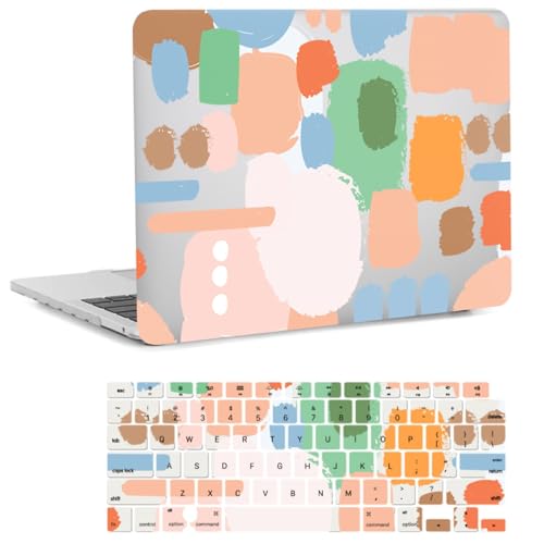 Compatible with MacBook Pro 14 inch Pro/Max Case 2025-2021 M5/M4/M3/M2/M1 Models A3434 A3185 A3401 A3112 A2918 A2992 A2779 A2442, Plastic Laptop Shell & Keyboard Cover, Colorful Blocks - color: Colorful Blocks, size: Pro 14.2" (2026-2021)M5/M4/M3/M2/M1
