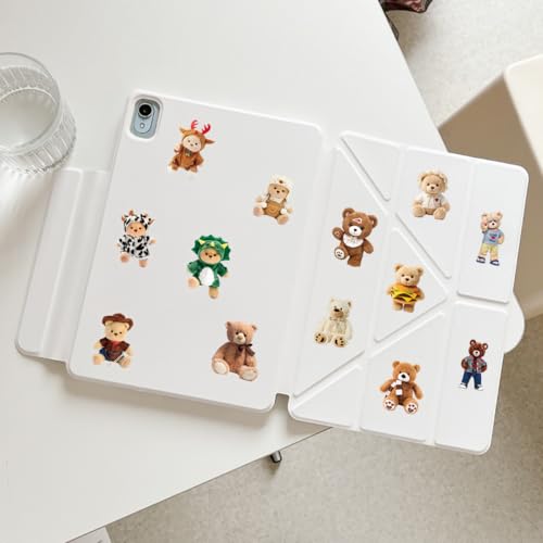 50 PCS Cute Bear Stickers Kawaii for Scrapbooking, Aesthetic Bear Vinyl Decals for Journaling Planner, Waterproof Cartoon Bear Stickers for Laptop Water Bottle Phone DIY Crafts - style: A5