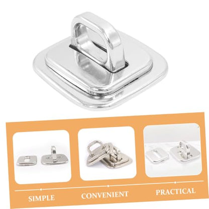 LALAFINA 4PCS Computer Security Lock Anchor Base Plate – Desk Mount Design Metal Construction Slot for Cable Locks