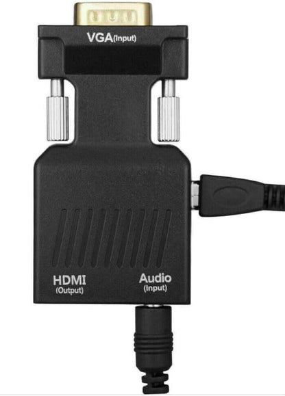 VGA Male to HDMI Female Adapter Converter with Audio,(PC VGA Source Output to TV/Monitor with HDMI Connector), Active 1080p Video Dongle adaptador for Computer,Laptop,Projector