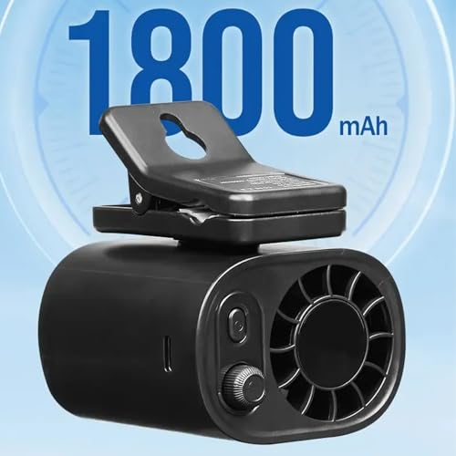 Car Clip on Fan with LED Display, Backseat Fan, USB Rechargeable Powerful Cooling Fans, 360° Rotation, 100 Speeds Adjustable, USB Rechargeable, 2025 New Clip on Fans for Car (White)
