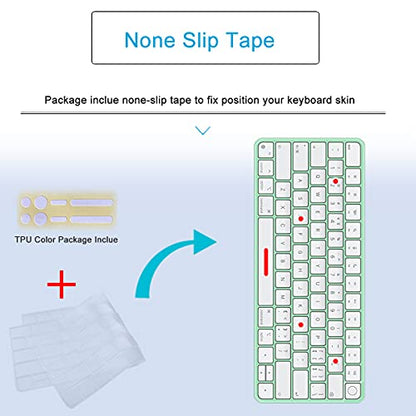 Keyboard Cover Skin for 2023 2021 Apple iMac 24 Inch Magic Keyboard M3 Chip/M1 Chip with Touch ID, Ultra Thin Keyboard Skin for 2024 2023 2022 2021 iMac 24 Model A2449 A2550 Protective Accessories-TPU - color: TPU