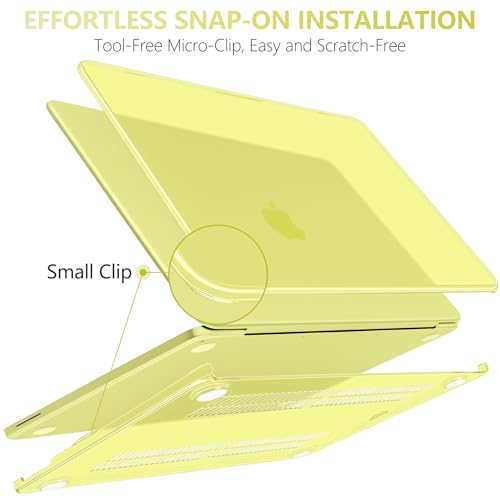 Batianda CrystalAir Case for MacBook Neo 13 Inch 2026, Crystal Citrus | 4-in-1 Bundle Ultra Clear Slim Hard Shell, Lightweight Everyday Protection for MacBook Neo 13 Inch 2026 Model A3404 - color: Crystal Citrus