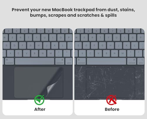 [2PCS] MacBook Neo 13" Trackpad Protector Cover Skin for 2026 Apple MacBook Neo 13 Inch with A18 Pro Chip Model A3404 Touch Pad Cover Anti-Scratch Waterproof Trackpad Skin Accessories, Clear - size: 2026 MacBook Neo 13" A3404