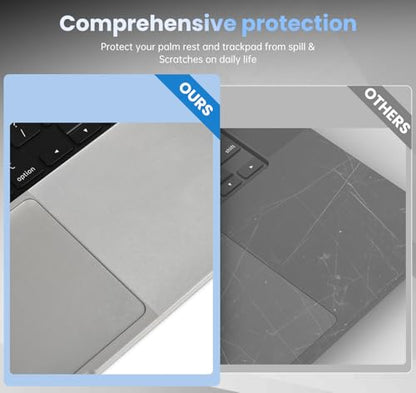 Palm Rest Cover Skin Compatible with 2025 2024 2023 MacBook Pro 16 Inch M4 M3 Chip A3403 A3186 A2991 Trackpad Protector Touch Pad Cover Skin, Apple MacBook Pro 16" Accessories, Clear (4-Piece) - size: 2023+ MacBook Pro 16" M4 M3(Clear)