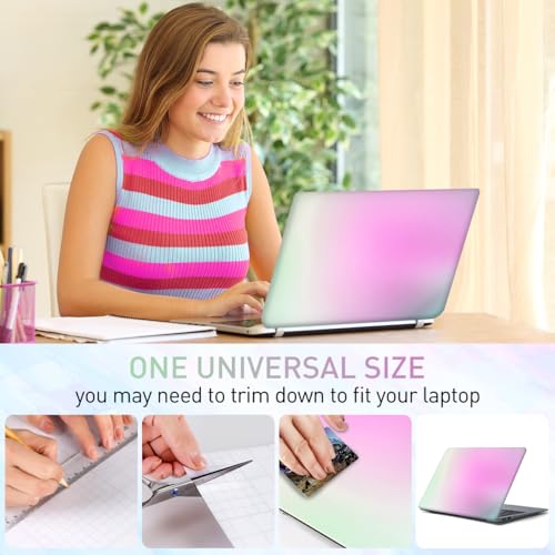 15-15.6 inches Netbook Laptop Skin Sticker Decal Reusable Cover Protector for 11.6 12 13 13.3 14 15 15.4 Notebook Chromebook Easy to Apply Remove, Scratch-Resistant Waterproof I Dream Gradient - color: Dream Gradient