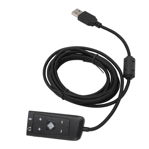 USB to 3.5mm Jack Audio Sound Card Adapter with Headphone and Microphone Jack for Cloud II PC,Laptop,Linux,Desktops, and More Device