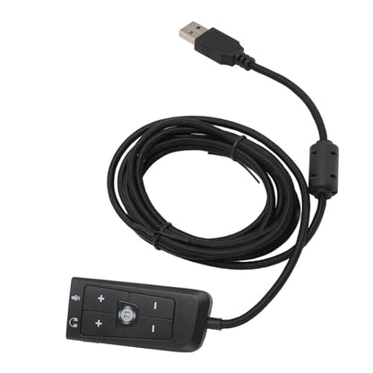 USB to 3.5mm Jack Audio Sound Card Adapter with Headphone and Microphone Jack for Cloud II PC,Laptop,Linux,Desktops, and More Device