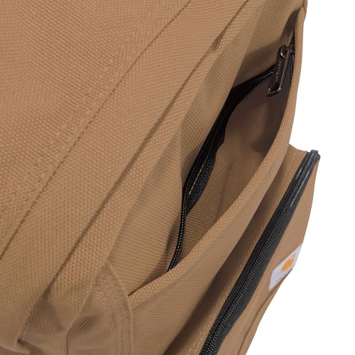 Carhartt 23L Single-Compartment Backpack, Durable Pack with Laptop Sleeve and Duravax Abrasion Resistant Base, Carhartt Brown - color: Carhartt Brown
