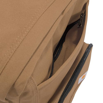 Carhartt 23L Single-Compartment Backpack, Durable Pack with Laptop Sleeve and Duravax Abrasion Resistant Base, Carhartt Brown - color: Carhartt Brown