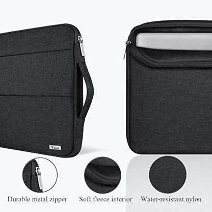 Voova 15.6 16 Inch Laptop Sleeve Case Compatible with MacBook Pro 16 M1/M2/M3/M4 Max 2019-2025, 15.6-16” Hp Lenovo Acer Asus, Waterproof Slim Computer Bag Cover with Handle, Black - color: Black, size: 15.6-16 Inch