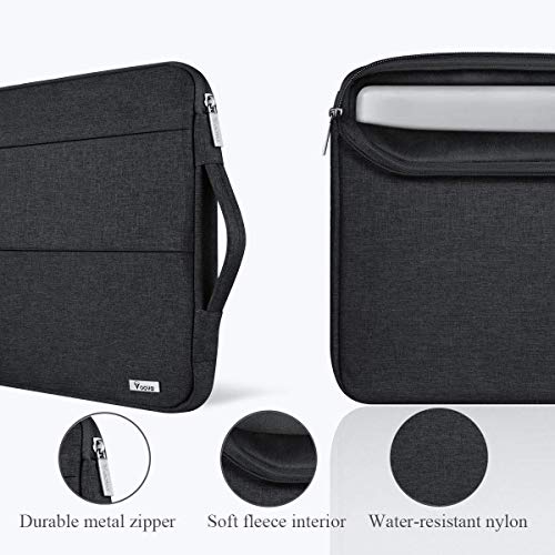 Voova 13.3-13 Inch Laptop Sleeve, Laptop Case, MacBook Case, Black | Slim splash-proof 13-inch laptop sleeve compatible with MacBook Pro M1-M5 Max, HP, Lenovo, Acer and Asus for daily use - color: Black, size: 12.6-13.6 Inch
