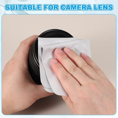 PATIKIL Glasses Cleaning Cloth 6.9" x 5.7", 12 Pcs Microfiber Eyeglasses Cleaner Cloths Soft Suede Wipe Screen for Camera Len Eyeglass Screens Phones Smart Devices, Light Gray - color: Light Gray, size: 6.9" x 5.7"