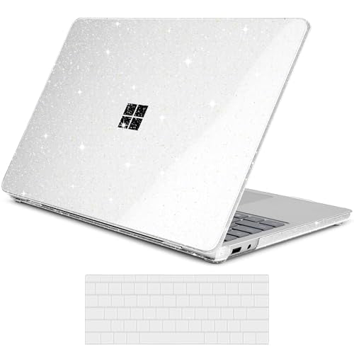 Shiny Crystal Clear Case for Microsoft Surface Laptop 13-Inch Copilot+ PC 2025 2026 for Business – Sparkling Protective Shell, Slim Lightweight Design with Scratch Protection, Clear - color: Clear