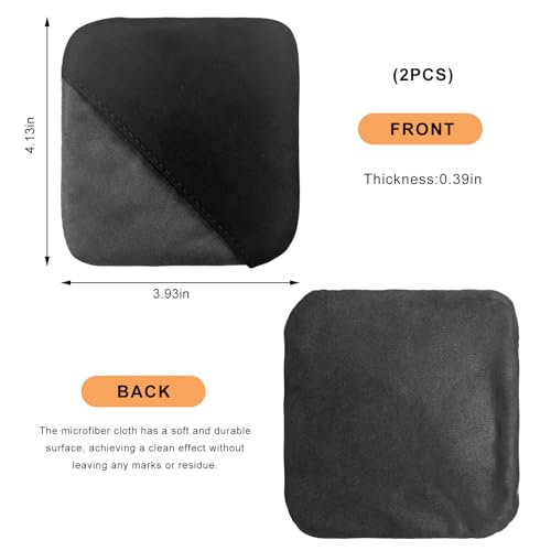 2 PCS Car Screen Cleaner, Square Microfiber Cloth Non-Scratch Auto Touchscreen Cleaning Wipes, Foldable Touch Screen Pad Universal Cleaning Tool for Vehicle Dashboard Display (Square+Square) - color: Square+square