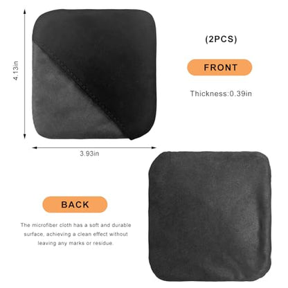 2 PCS Car Screen Cleaner, Square Microfiber Cloth Non-Scratch Auto Touchscreen Cleaning Wipes, Foldable Touch Screen Pad Universal Cleaning Tool for Vehicle Dashboard Display (Square+Square) - color: Square+square