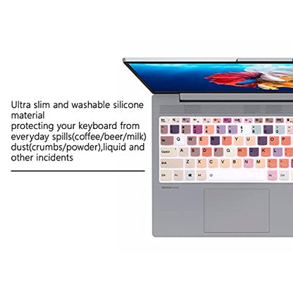 Keyboard Cover for Lenovo Yoga 7/7i 15.6" 16", 2023 2022 IdeaPad 5/IdeaPad 3/IdeaPad 5i/IdeaPad 3i 15.6" 17.3"/Lenovo Flex 5 15.6", Yoga Slim 7 15", ideaPad Slim 7 15.6", ThinkBook 15/15p G2G3G4 - color: Flame Colorful