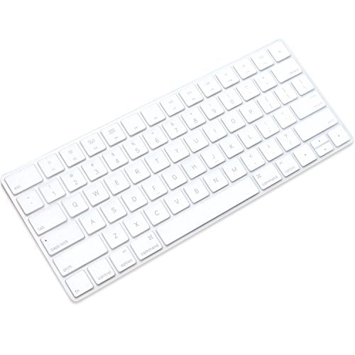 ProElife Ultra Thin Silicone Keyboard Protector Cover Skin for Apple Magic Keyboard & Magic Keyboard 2 (U.S Version, Model: MLA22L/A-A1644, Without Numeric Keypad) (Transparent) - color: Transparent
