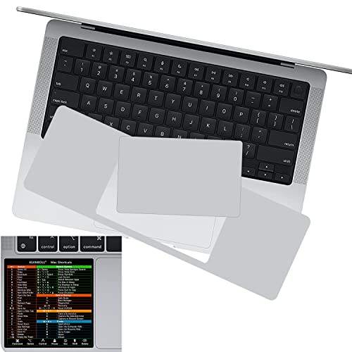 Palm Rest Skin for MacBook Pro 14 inch (M5 M4 M3 M2 M1 Pro/Max Chip, 2026-2021) with TrackPad Cover Film, MacBook Pro 14 Protective Cover Skin Palm Sticker (Silver)