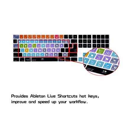 HRH Ableton Live Shortcut Hotkey Silicone Keyboard Cover Keypad Skin for Magic Keyboard with Numeric Keypad A1843 MQ052LL/A Released in 2017/2018(US/EU Layout) - color: Hotkey-Ableton Live