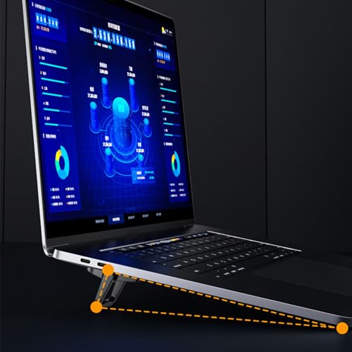 2PCS Foldable Laptop Stand Portable Notebook Holder Adjustable Cooling Bracket for Tablet - color: Silver Single Frame