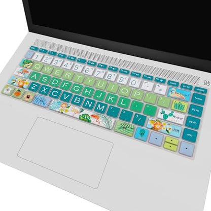 Keyboard Cover for HP 14" Laptop/HP Pavilion x360 14M-BA/CD 14M-DH 14-BF 14-cm 14-CF 14-DF 14-dk 14-DS 14-dq 14-FQ Series, 14-dq0020nr/dq0030nr, 14-fq1025nr/fq0033dx, Flamingo - color: Flamingo