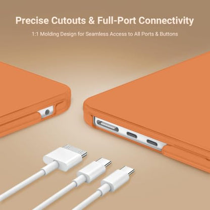 MOSISO Compatible with MacBook Air 13 inch Case M5 2026 M4 M3 M2 2025-2022 | A3449 A3240 A3113 A2681, Scratches-Resistant Protective Hard Shell for MacBook Air 13.6 inch Case, Cosmic Orange - color: Cosmic Orange