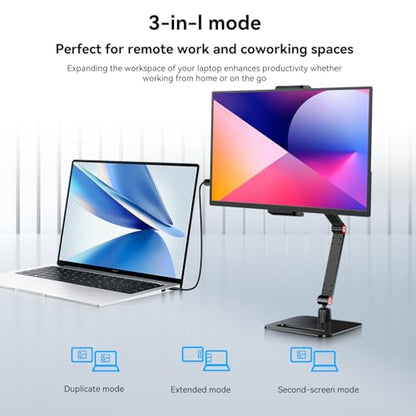14 Inch Touchscreen Portable Monitor with Stand, 1920x1200 IPS HDR Ultra Slim USB-C HDMI External Display for Laptop Phone Switch