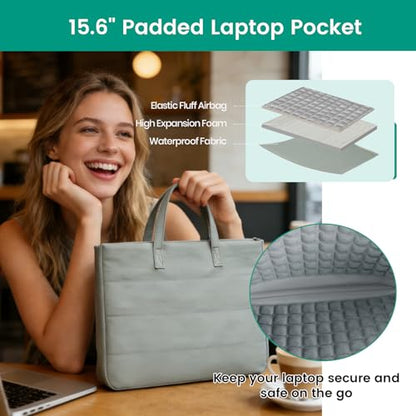 Laptop Bag for Women/Men, Water-Repellent Fabric, Compatible MacBook Pro 16 Inch, 15.6 Inch HP, Dell, Acer Aspire, Asus Notebook, Lightweight Laptop Shoulder Bag Carrying Case, Mint Green - color: Mint Green, size: 15-16inch