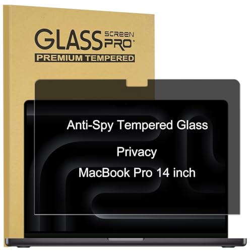 KEANBOLL Privacy Tempered Glass Screen Protector Designed for MacBook Pro 14 inch (M5 M4 M3 M2 M1 Pro/Max Chip), Privacy Protection Technology-Tempered Glass-Anti-Peeping-9H Hardness-Anti-Fingerprint