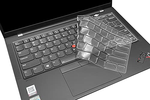Silicone Keyboard Skin Compatible for 2021 Lenovo ThinkPad X1 Carbon Gen 9 Laptop 14", 2021 Thinkpad X1 Yoga 14", 2021 Thinkpad X1 Yoga Gen 6 14" Laptop (NOT Fit 2020-2017 release old Versions) (Clear - color: Clear, size: compatible for Thinkpad X1 Carbo