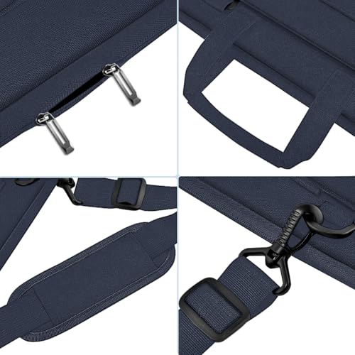 Hseok Laptop Shoulder Bag 15.6-16 inch Case,Water-Resistant Shockproof Computer Handbag with Small Case Compatible with MacBook Pro/Neo 16",Mac Air 15 M5, XPS 15/16 and most 15.6-16 PC,Blue - color: Dark Blue, size: 15.6-16"
