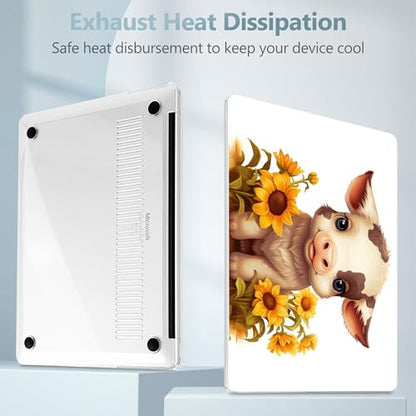 Mektron Printed Case for 2025 Microsoft Surface Laptop Windows 11 Copilot+ PC Surface Laptop 13 inch Touchscreen Display Cover Fits Model 2095, Cute Cow - color: Cute Cow