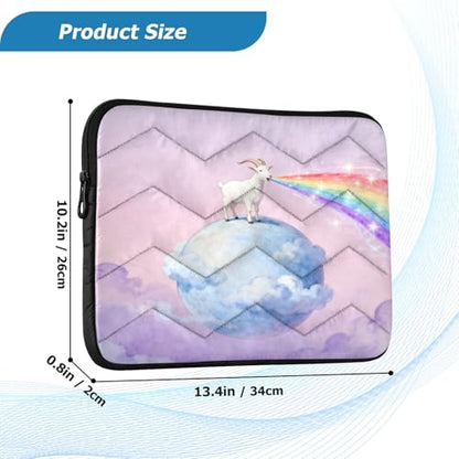 Cute Goat Plane 13” Quilted Laptop Sleeve Case Soft Notebook Protector Bag Computer Carrying Case - color: Cute Goat plane, size: Medium