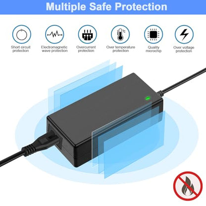 DC 19V Compatible for LG Monitor Power Cord UL Certificates, Replacement for 19Volt LG TV Power Supply 34" 32" 29" 27" 24" 23" 22" 20" 19" LED LCD Widescreen Ultrawide HDTV HD TV AC Power Adapter.