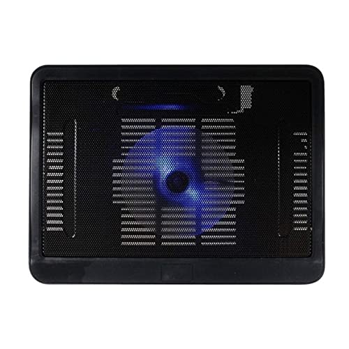 Portable Ultra Slim USB Powered Gaming Laptop Cooling Pad 1 Quiet Fans Adjustable Heightening Pad Support, Black