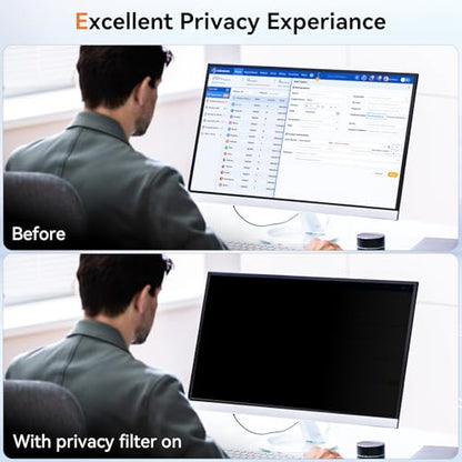 Mamol 21.5 Inch Computer Privacy Screen - Removable Anti Blue Light Glare Filter, Anti-Scratch Protective Film - size: 21.5'' Privacy Screen (16:9)