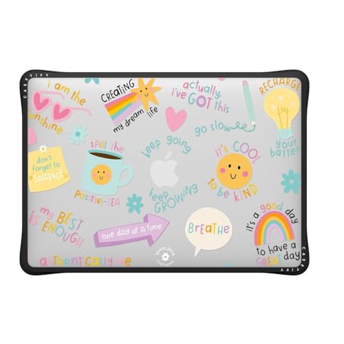 CASETiFY Impact MacBook Air 13" (M1/Intel) Case [Cushioned Impact Corners/Scratch-Resistant/Anti-Slip Grip] - Keep Growing - Clear Black - color: Keep Growing, size: MacBook Air 13" (M1 / Intel)