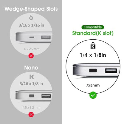 Laptop Cable Lock 4 Digital Combination Lock Security Computer Cable Lock Anti Theft Combination Lock Compatible for Tablet Laptop (1 Pack) - size: 1 Pack