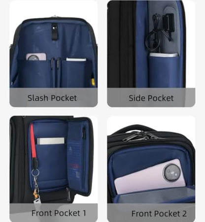 Business Travel Backpack, fit 15.6 Inch Laptop Backpack with USB Port, Waterproof Durable Backpackfor Men Women, Multi-Purpose Black