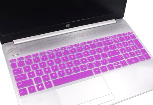 Keyboard Skin Compatible for HP Laptop 15.6" 15-dw 15-dy 15-ef 15-cb/cc/cd/cs/bs/db 15t-dy200 15t-dw300 15-dy2021nr dy2093dx 15-dw1083wm dw3021wm dw3013dx dw3056cl, HP Spectre x360 15-ch011dx (Purple - color: Purple